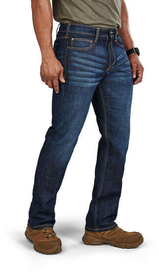5.11 Defender Flex Jeans, Straight Fit in DW Indigo, side view